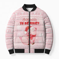 Merry Pigmas Bomber Puffer Jacket Is It Too Late To Be Nice - Wonder Print Shop