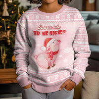 Merry Pigmas Kid Ugly Christmas Sweater Is It Too Late To Be Nice - Wonder Print Shop