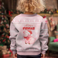 Merry Pigmas Kid Ugly Christmas Sweater Is It Too Late To Be Nice - Wonder Print Shop