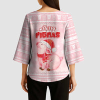 Merry Pigmas Kimono Sleeve Blouse Is It Too Late To Be Nice - Wonder Print Shop