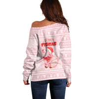 Merry Pigmas Off Shoulder Sweater Is It Too Late To Be Nice - Wonder Print Shop