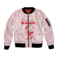 Merry Pigmas Sleeve Zip Bomber Jacket Is It Too Late To Be Nice - Wonder Print Shop