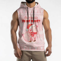 Merry Pigmas Sleeveless Hoodie Is It Too Late To Be Nice - Wonder Print Shop