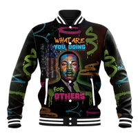 Martin Luther King Jr Day Baseball Jacket What Are You Doing For Others - Wonder Print Shop