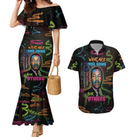 Martin Luther King Jr Day Couples Matching Mermaid Dress and Hawaiian Shirt What Are You Doing For Others - Wonder Print Shop