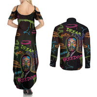 Martin Luther King Jr Day Couples Matching Summer Maxi Dress and Long Sleeve Button Shirt What Are You Doing For Others - Wonder Print Shop