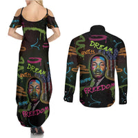 Martin Luther King Jr Day Couples Matching Summer Maxi Dress and Long Sleeve Button Shirt What Are You Doing For Others - Wonder Print Shop