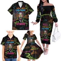 Martin Luther King Jr Day Family Matching Off The Shoulder Long Sleeve Dress and Hawaiian Shirt What Are You Doing For Others - Wonder Print Shop