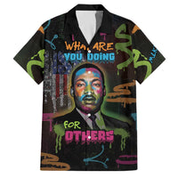 Martin Luther King Jr Day Family Matching Off The Shoulder Long Sleeve Dress and Hawaiian Shirt What Are You Doing For Others - Wonder Print Shop