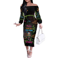 Martin Luther King Jr Day Family Matching Off The Shoulder Long Sleeve Dress and Hawaiian Shirt What Are You Doing For Others - Wonder Print Shop