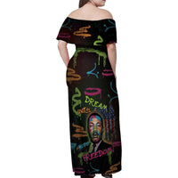 Martin Luther King Jr Day Family Matching Off Shoulder Maxi Dress and Hawaiian Shirt What Are You Doing For Others - Wonder Print Shop