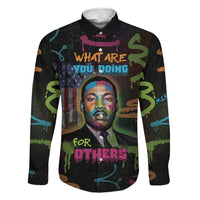 Martin Luther King Jr Day Family Matching Short Sleeve Bodycon Dress and Hawaiian Shirt What Are You Doing For Others - Wonder Print Shop