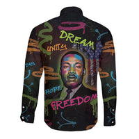 Martin Luther King Jr Day Long Sleeve Button Shirt What Are You Doing For Others - Wonder Print Shop
