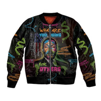 Martin Luther King Jr Day Sleeve Zip Bomber Jacket What Are You Doing For Others - Wonder Print Shop