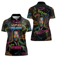 Martin Luther King Jr Day Women Polo Shirt What Are You Doing For Others - Wonder Print Shop