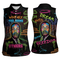 Martin Luther King Jr Day Women Sleeveless Polo Shirt What Are You Doing For Others - Wonder Print Shop