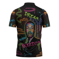 Martin Luther King Jr Day Zipper Polo Shirt What Are You Doing For Others - Wonder Print Shop