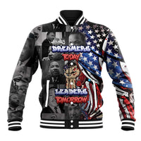 Martin Luther King Jr Day Baseball Jacket Dreamers Today Leaders Tomorrow - Wonder Print Shop