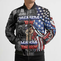 Martin Luther King Jr Day Bomber Puffer Jacket Dreamers Today Leaders Tomorrow - Wonder Print Shop