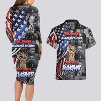 Martin Luther King Jr Day Couples Matching Long Sleeve Bodycon Dress and Hawaiian Shirt Dreamers Today Leaders Tomorrow - Wonder Print Shop