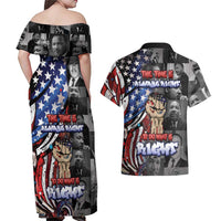 Martin Luther King Jr Day Couples Matching Off Shoulder Maxi Dress and Hawaiian Shirt Dreamers Today Leaders Tomorrow - Wonder Print Shop