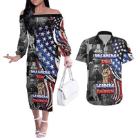 Martin Luther King Jr Day Couples Matching Off The Shoulder Long Sleeve Dress and Hawaiian Shirt Dreamers Today Leaders Tomorrow - Wonder Print Shop