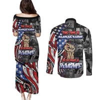 Martin Luther King Jr Day Couples Matching Puletasi and Long Sleeve Button Shirt Dreamers Today Leaders Tomorrow - Wonder Print Shop