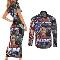 Martin Luther King Jr Day Couples Matching Short Sleeve Bodycon Dress and Long Sleeve Button Shirt Dreamers Today Leaders Tomorrow - Wonder Print Shop