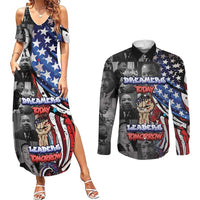 Martin Luther King Jr Day Couples Matching Summer Maxi Dress and Long Sleeve Button Shirt Dreamers Today Leaders Tomorrow - Wonder Print Shop