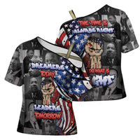 Martin Luther King Jr Day Cross Shoulder Shirt Dreamers Today Leaders Tomorrow - Wonder Print Shop