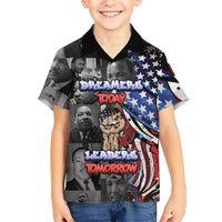 Martin Luther King Jr Day Family Matching Long Sleeve Bodycon Dress and Hawaiian Shirt Dreamers Today Leaders Tomorrow - Wonder Print Shop