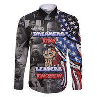 Martin Luther King Jr Day Family Matching Off Shoulder Short Dress and Hawaiian Shirt Dreamers Today Leaders Tomorrow - Wonder Print Shop