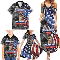Martin Luther King Jr Day Family Matching Summer Maxi Dress and Hawaiian Shirt Dreamers Today Leaders Tomorrow - Wonder Print Shop