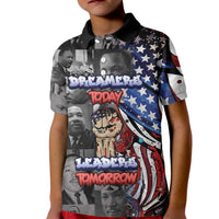 Martin Luther King Jr Day Kid Polo Shirt Dreamers Today Leaders Tomorrow - Wonder Print Shop