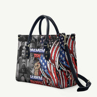 Martin Luther King Jr Day Leather Bag Dreamers Today Leaders Tomorrow - Wonder Print Shop