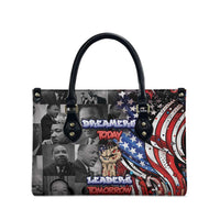 Martin Luther King Jr Day Leather Bag Dreamers Today Leaders Tomorrow - Wonder Print Shop
