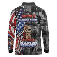 Martin Luther King Jr Day Long Sleeve Polo Shirt Dreamers Today Leaders Tomorrow - Wonder Print Shop