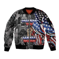 Martin Luther King Jr Day Sleeve Zip Bomber Jacket Dreamers Today Leaders Tomorrow - Wonder Print Shop