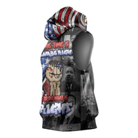 Martin Luther King Jr Day Sleeveless Hoodie Dreamers Today Leaders Tomorrow - Wonder Print Shop