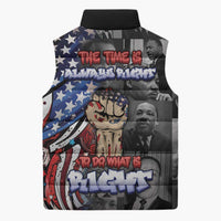 Martin Luther King Jr Day Sleeveless Puffer Jacket Dreamers Today Leaders Tomorrow - Wonder Print Shop
