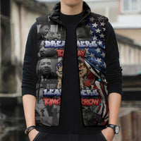 Martin Luther King Jr Day Sleeveless Puffer Jacket Dreamers Today Leaders Tomorrow - Wonder Print Shop