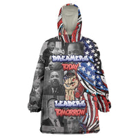 Martin Luther King Jr Day Wearable Blanket Hoodie Dreamers Today Leaders Tomorrow - Wonder Print Shop