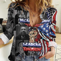 Martin Luther King Jr Day Women Casual Shirt Dreamers Today Leaders Tomorrow - Wonder Print Shop