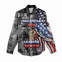 Martin Luther King Jr Day Women Casual Shirt Dreamers Today Leaders Tomorrow - Wonder Print Shop