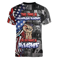 Martin Luther King Jr Day Women V-Neck T-Shirt Dreamers Today Leaders Tomorrow - Wonder Print Shop
