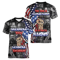 Martin Luther King Jr Day Women V-Neck T-Shirt Dreamers Today Leaders Tomorrow - Wonder Print Shop