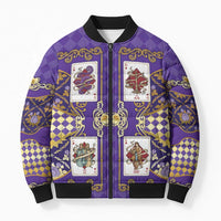 Zodiac Signs Bomber Puffer Jacket The Air Element Baroque Diamonds Card