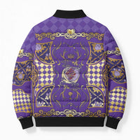 Zodiac Signs Bomber Puffer Jacket The Air Element Baroque Diamonds Card