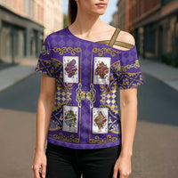 Zodiac Signs Cross Shoulder Shirt The Air Element Baroque Diamonds Card