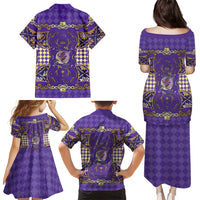 Zodiac Signs Family Matching Puletasi and Hawaiian Shirt The Air Element Baroque Diamonds Card